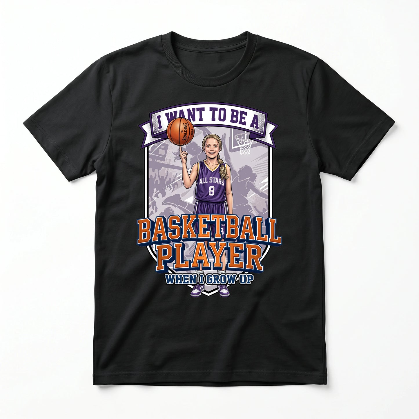 Future Basketball Player Tee – White Girl