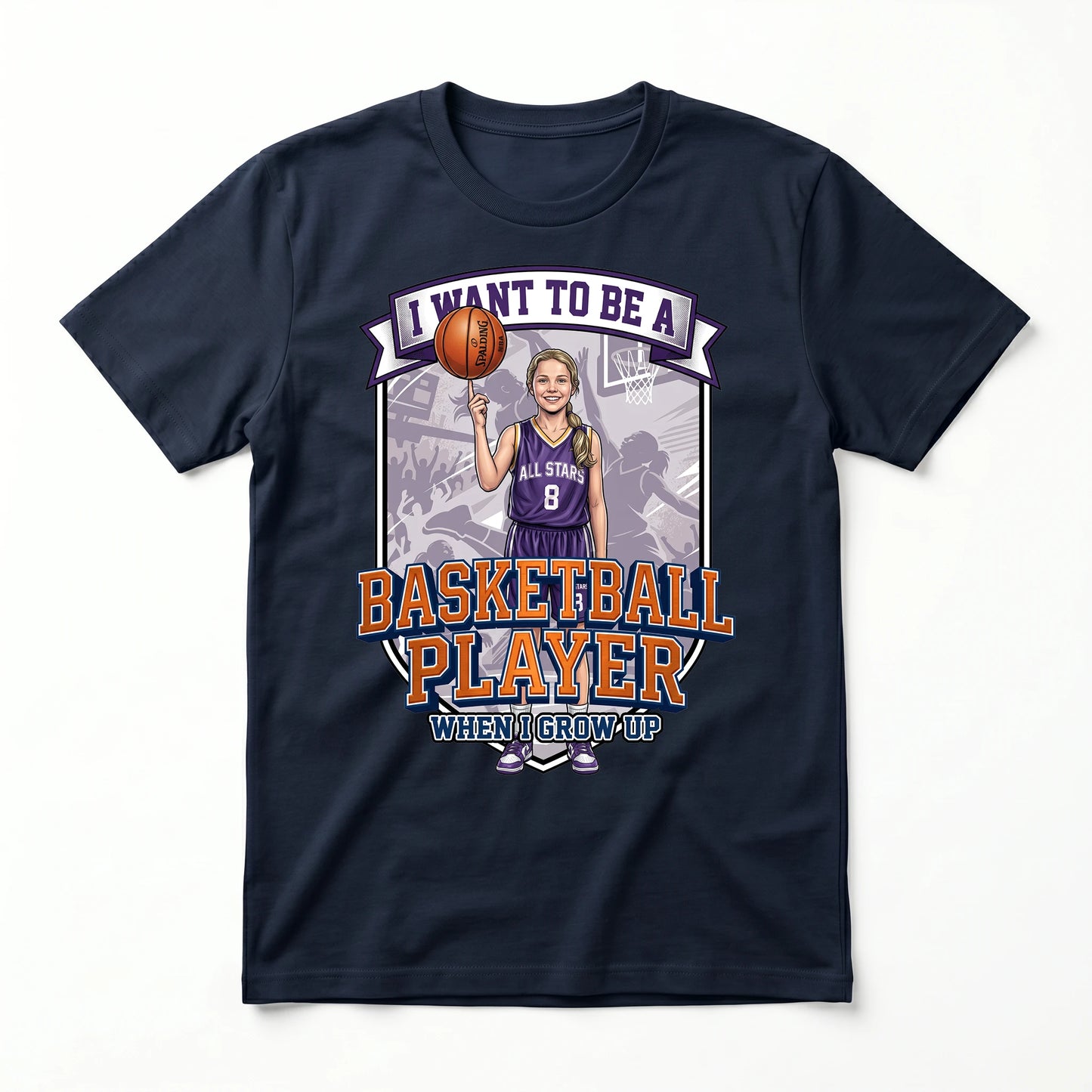 Future Basketball Player Tee – White Girl