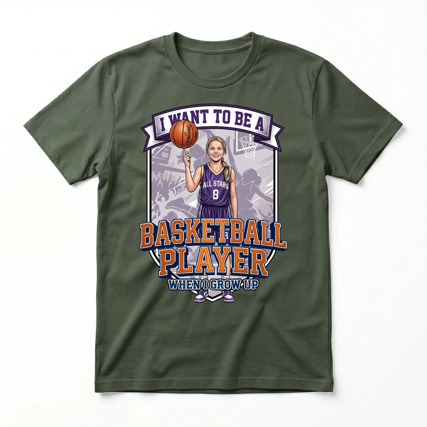 Future Basketball Player Tee – White Girl