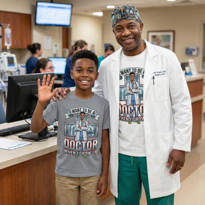 Youth Future Doctor Tee – Black Boy