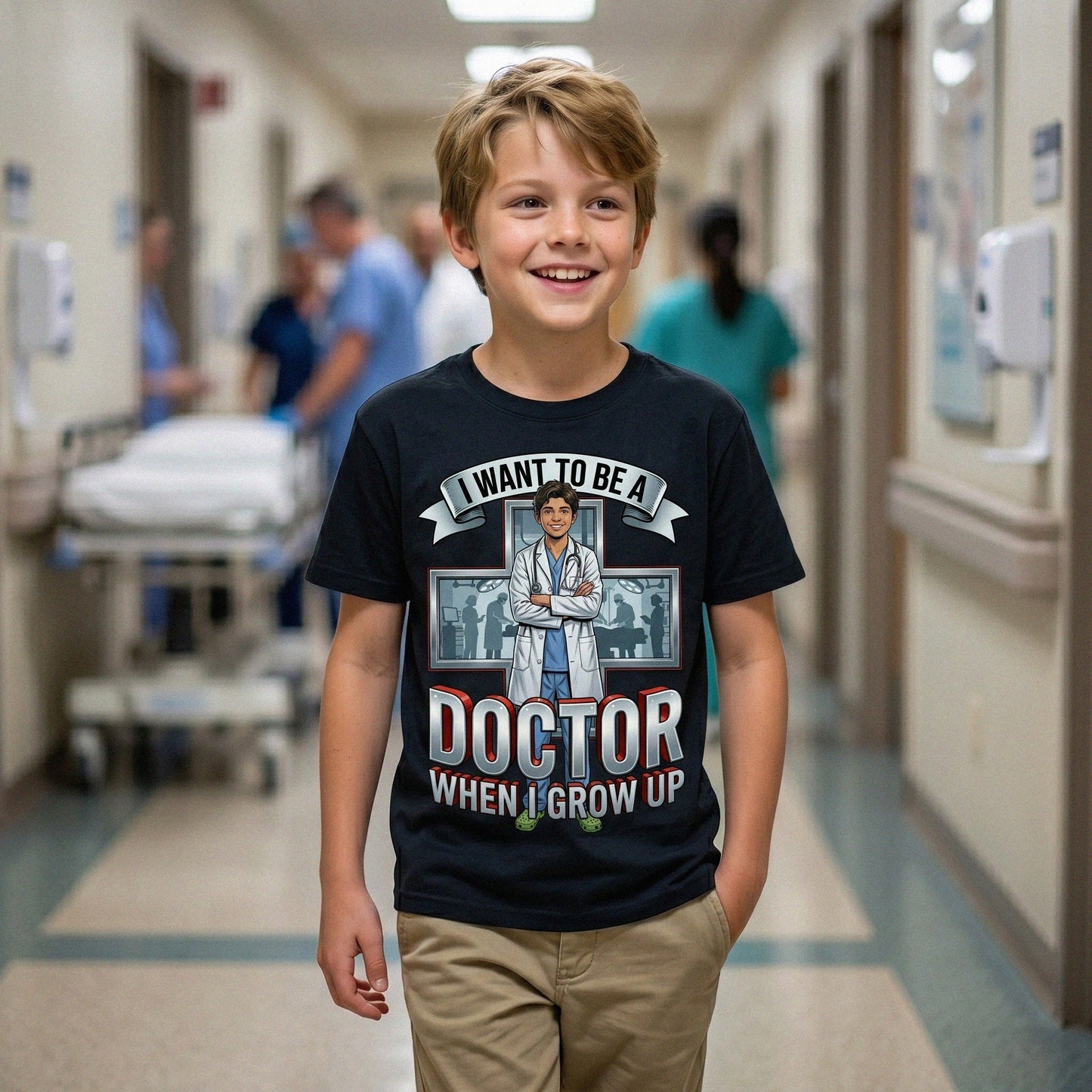 Youth Future Doctor Tee – White Boy