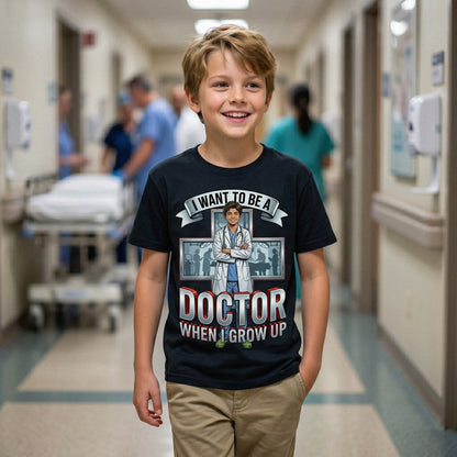 Youth Future Doctor Tee – White Boy