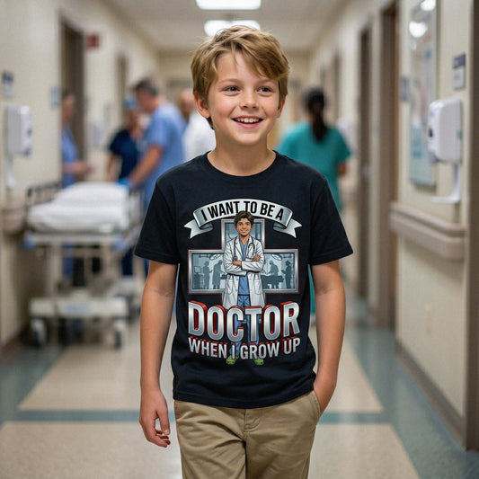 Youth Future Doctor Tee – White Boy