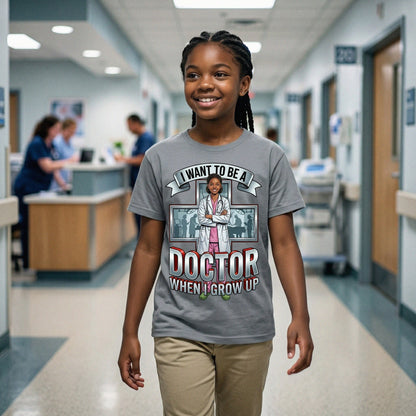 Youth Future Doctor Tee – Black Girl