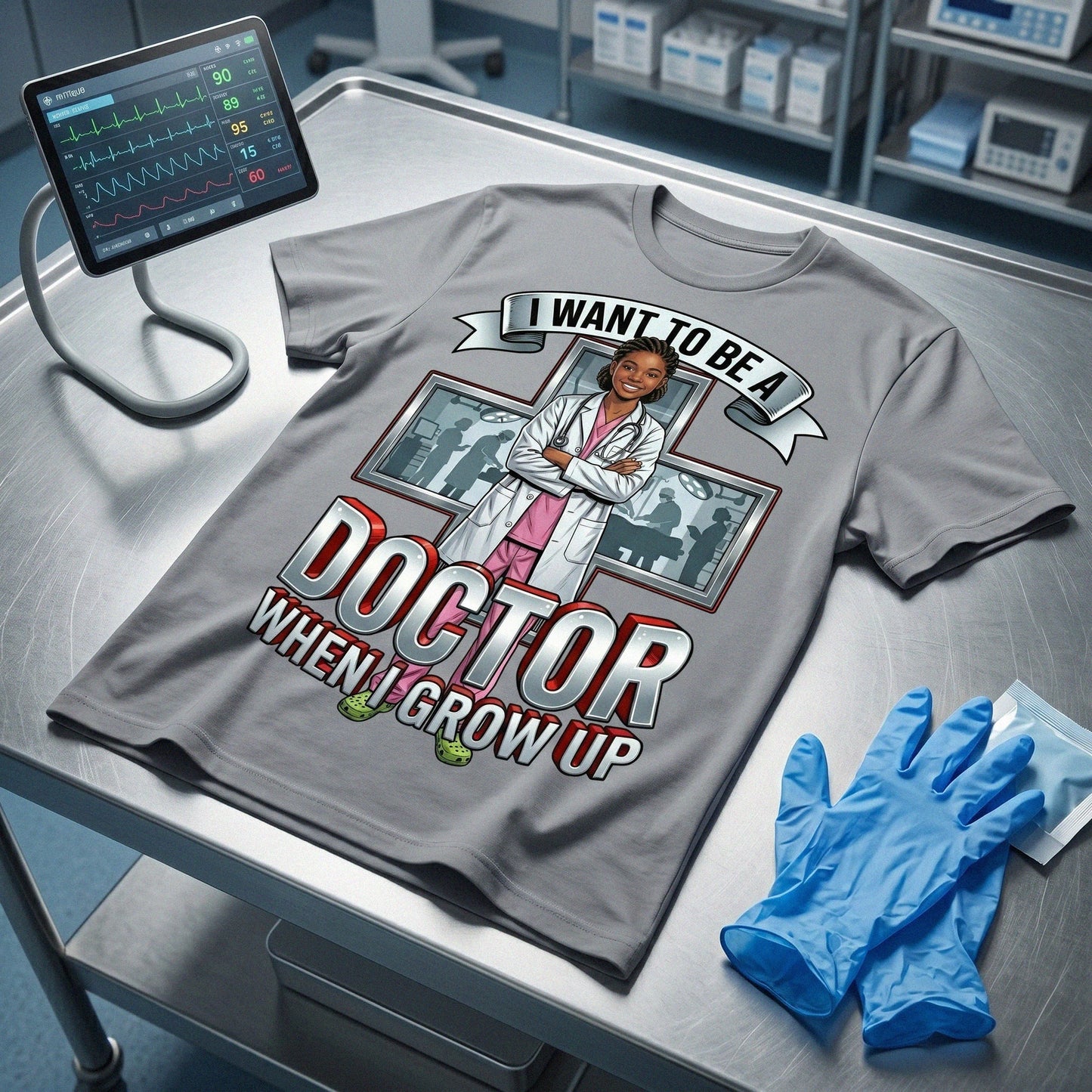 Youth Future Doctor Tee – Black Girl