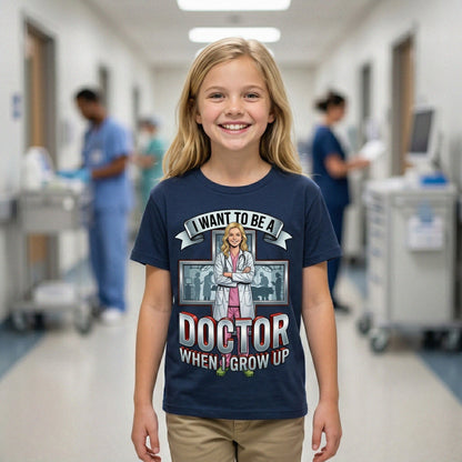 Youth Future Doctor Tee – White Girl