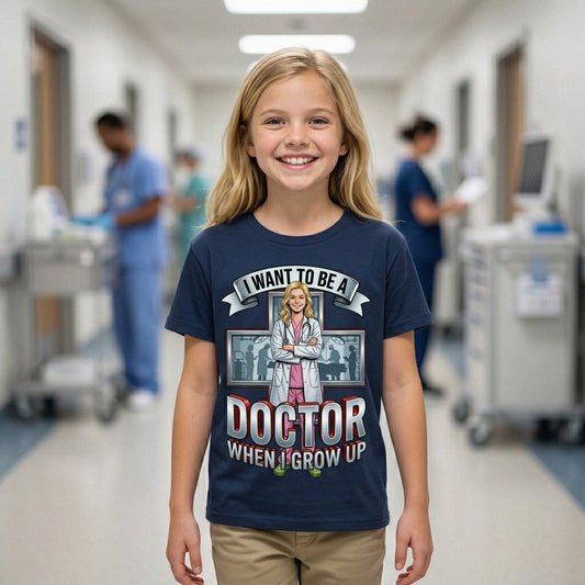 Youth Future Doctor Tee – White Girl