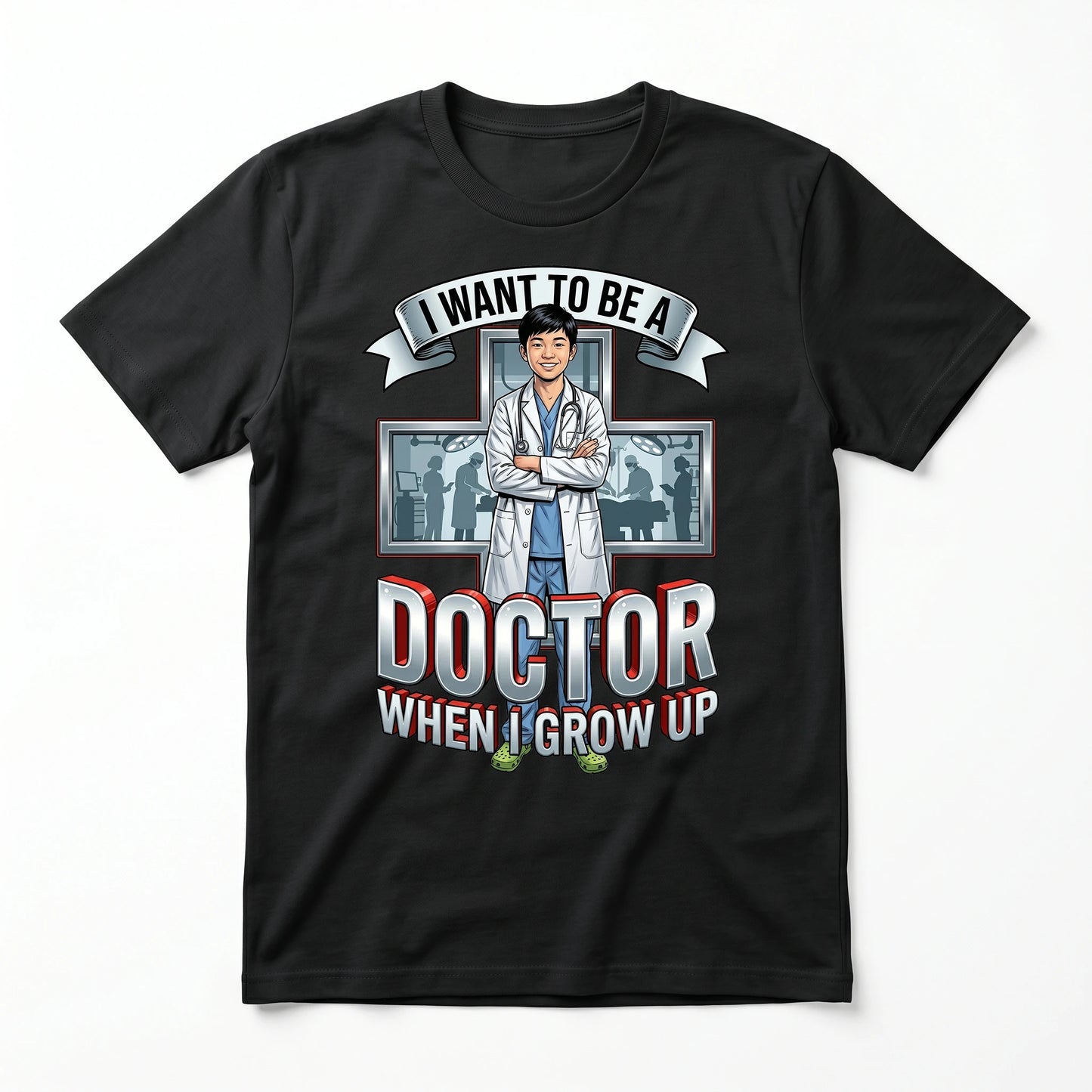 Youth Future Doctor Tee – Black Boy