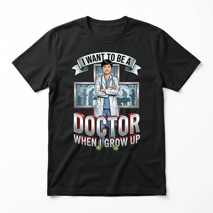 Youth Future Doctor Tee – Black Boy