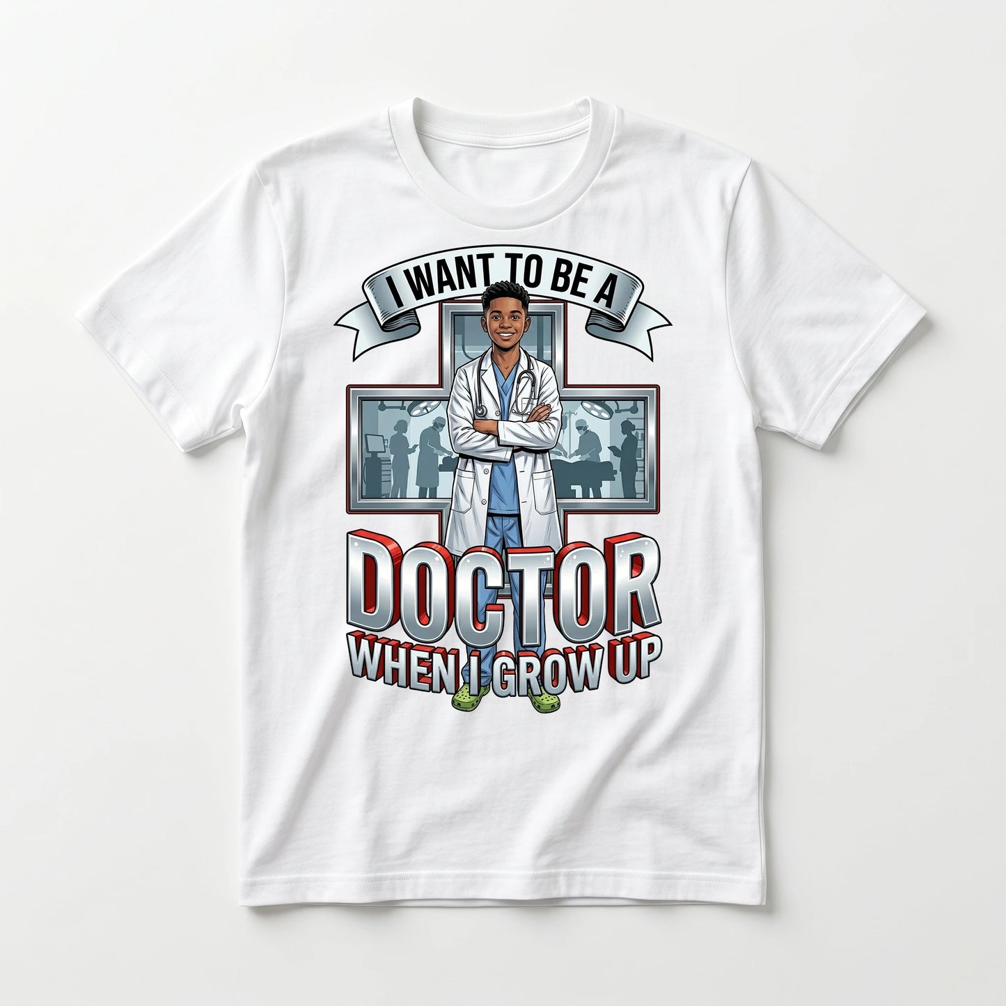 Youth Future Doctor Tee – Latino Boy