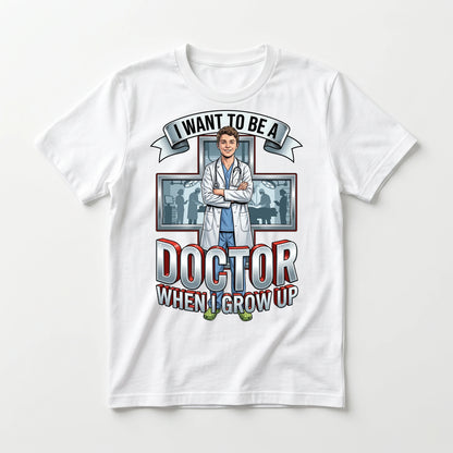 Youth Future Doctor Tee – White Boy