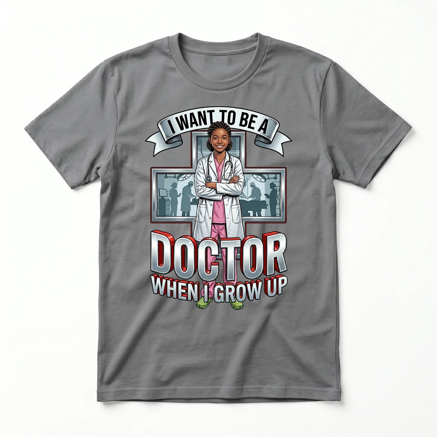Youth Future Doctor Tee – Black Girl