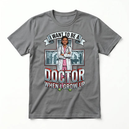 Youth Future Doctor Tee – Black Girl