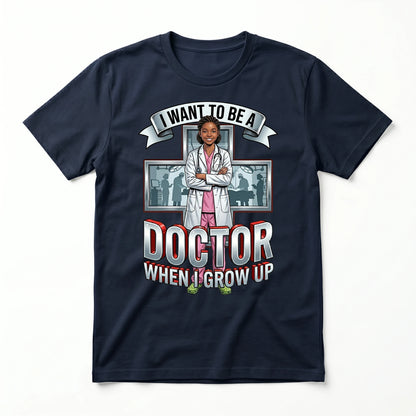Youth Future Doctor Tee – Black Girl