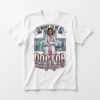Youth Future Doctor Tee – Black Girl