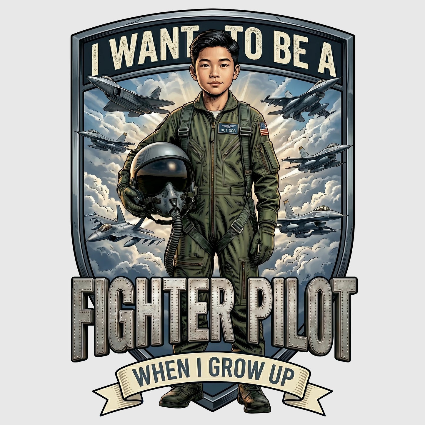 Future Fighter Pilot Tee – Asian Boy