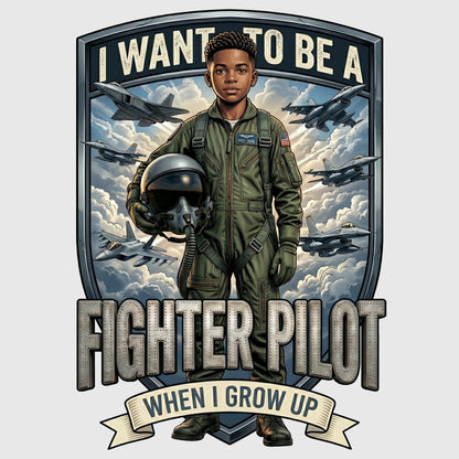 Youth Future Fighter Pilot Tee – Black Boy