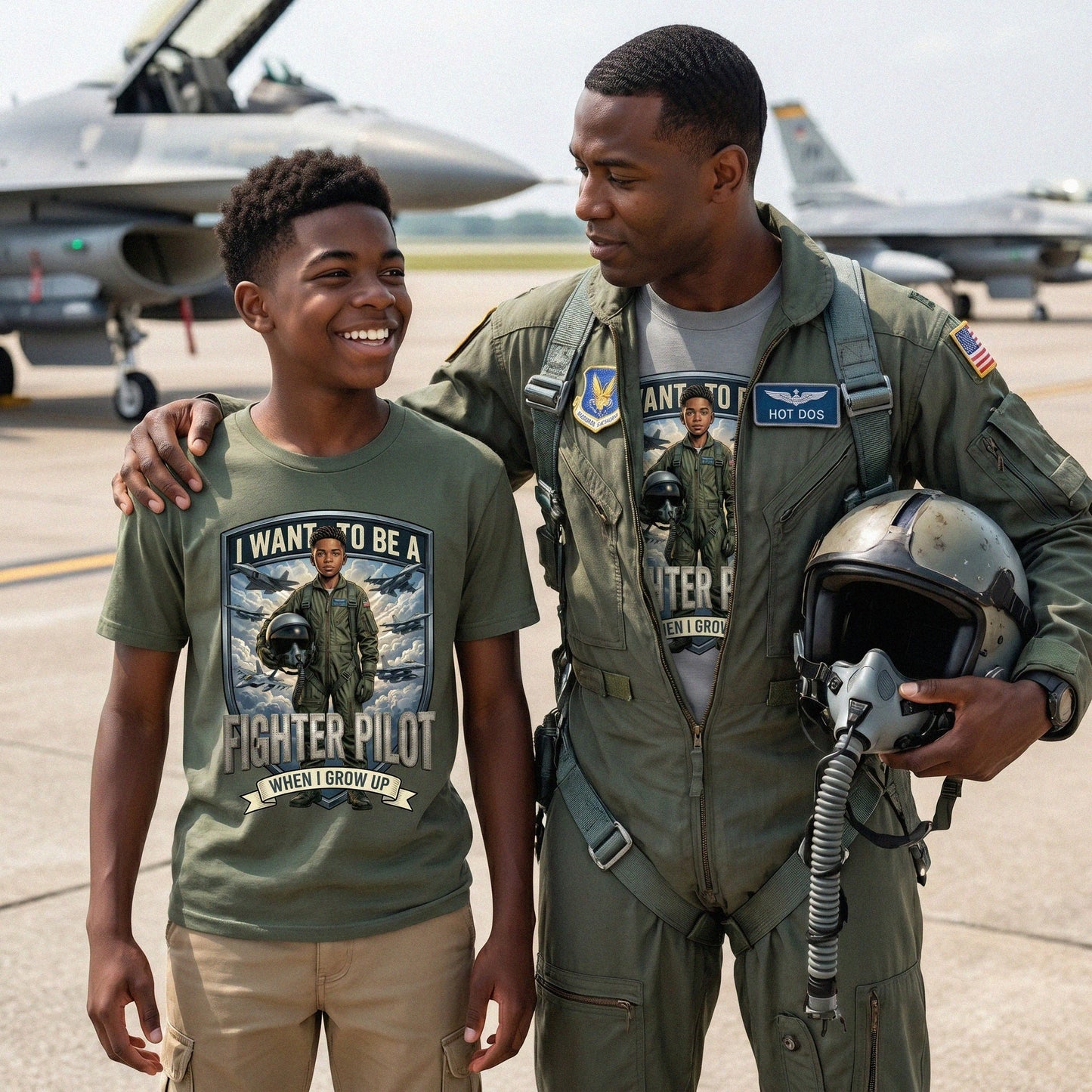 Future Fighter Pilot Tee – Black Boy