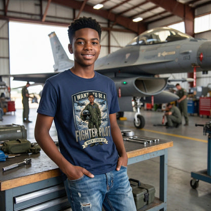 Future Fighter Pilot Tee – Black Boy