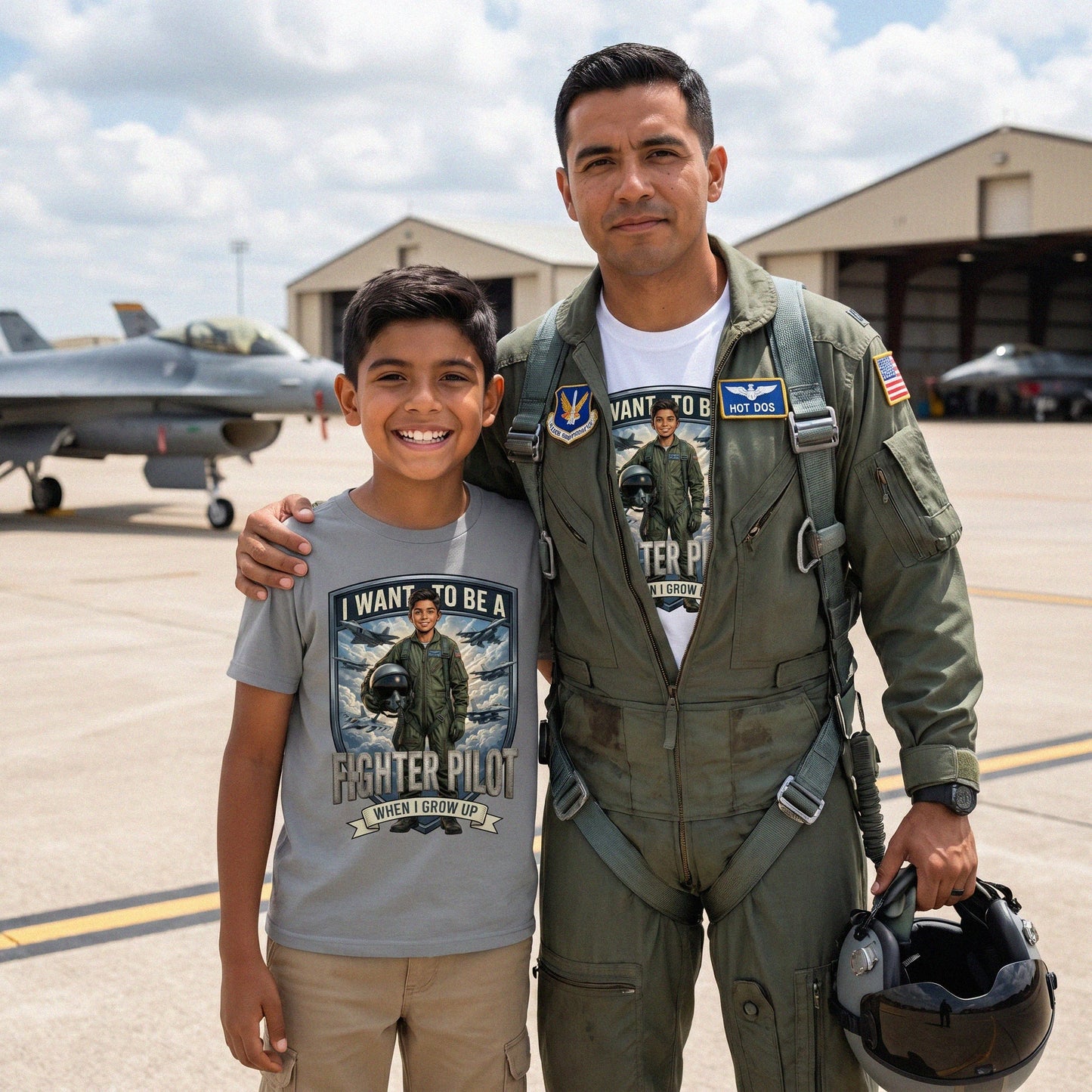Youth Future Fighter Pilot Tee – Latino Boy
