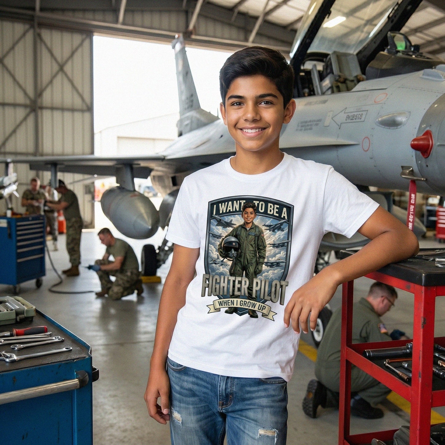 Future Fighter Pilot Tee – Latino Boy