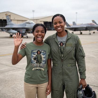 Future Fighter Pilot Tee – Black Girl