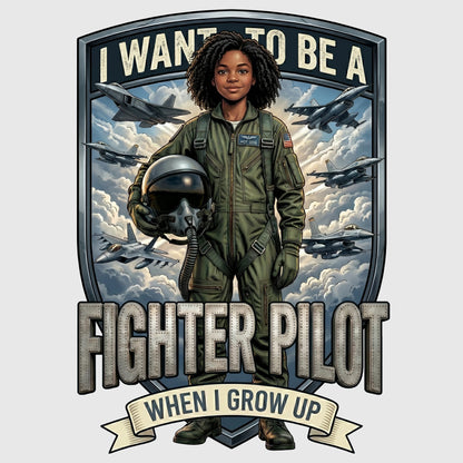 Future Fighter Pilot Tee – Black Girl
