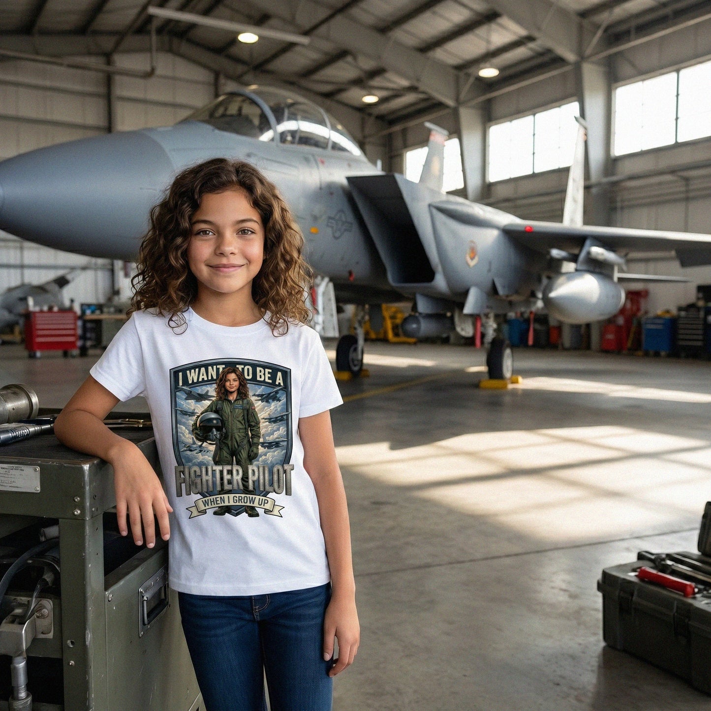 Youth Future Fighter Pilot Tee – Latina Girl