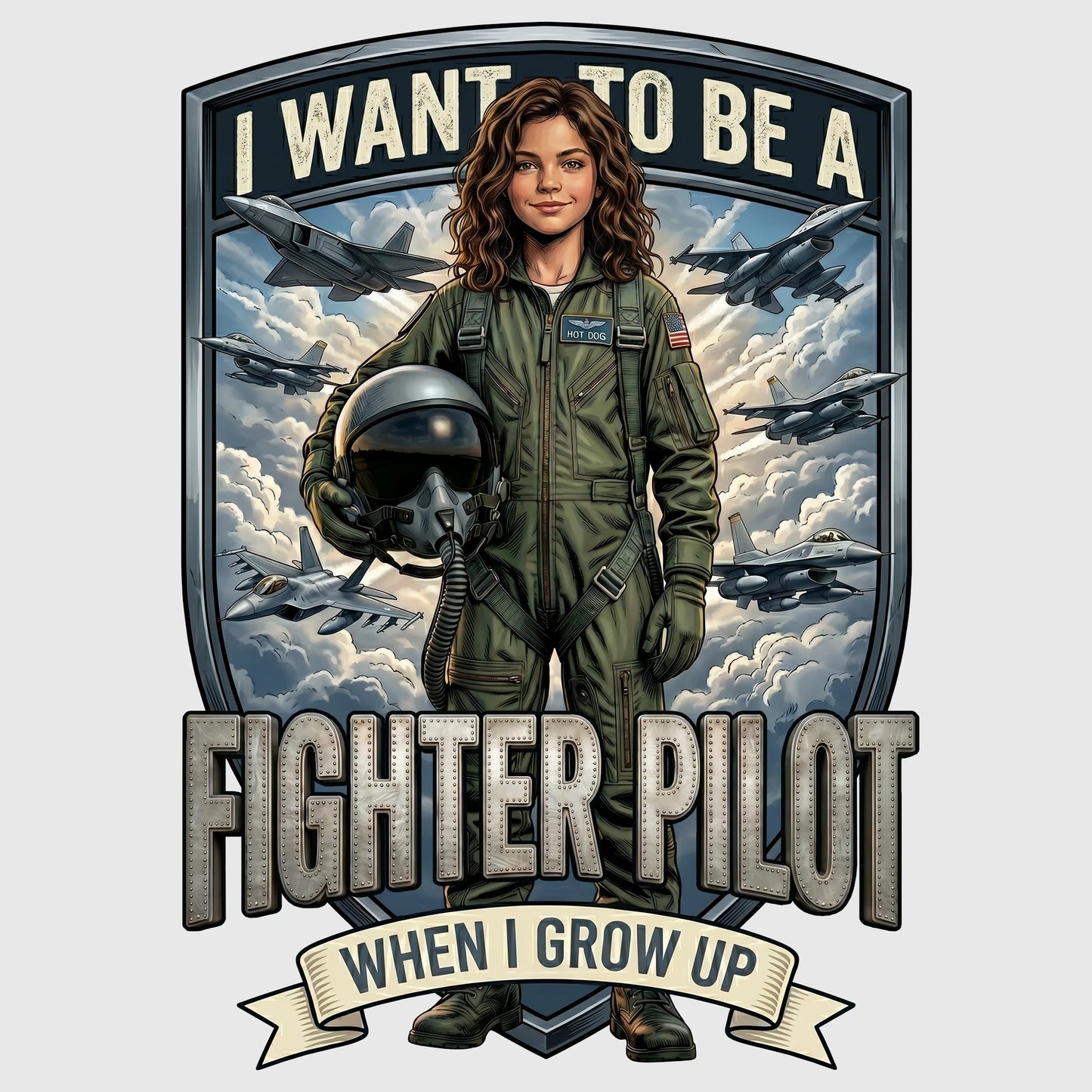 Future Fighter Pilot Tee – Latina Girl