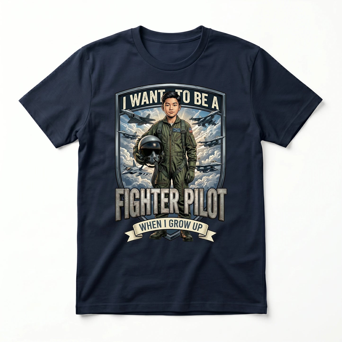 Youth Future Fighter Pilot Tee – Asian Boy