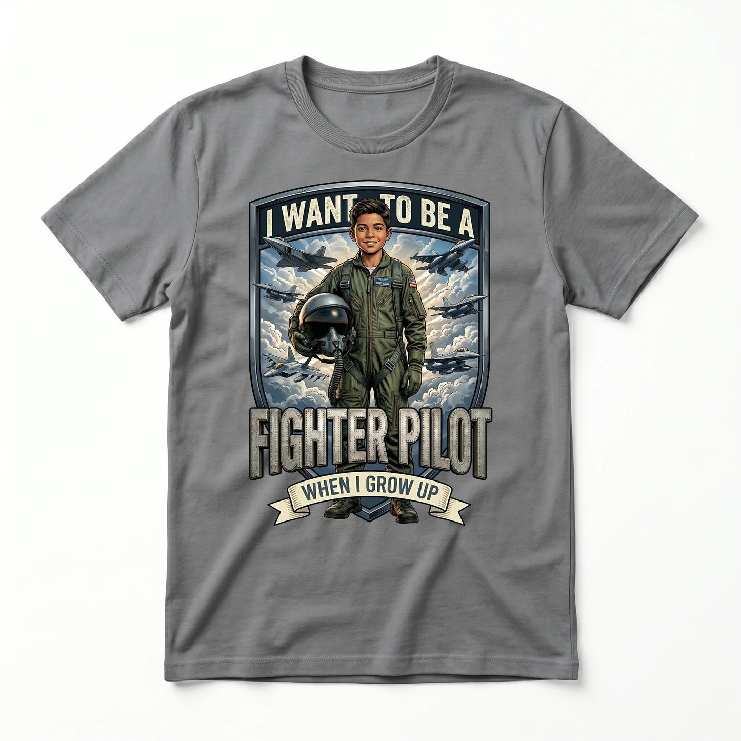 Youth Future Fighter Pilot Tee – Latino Boy
