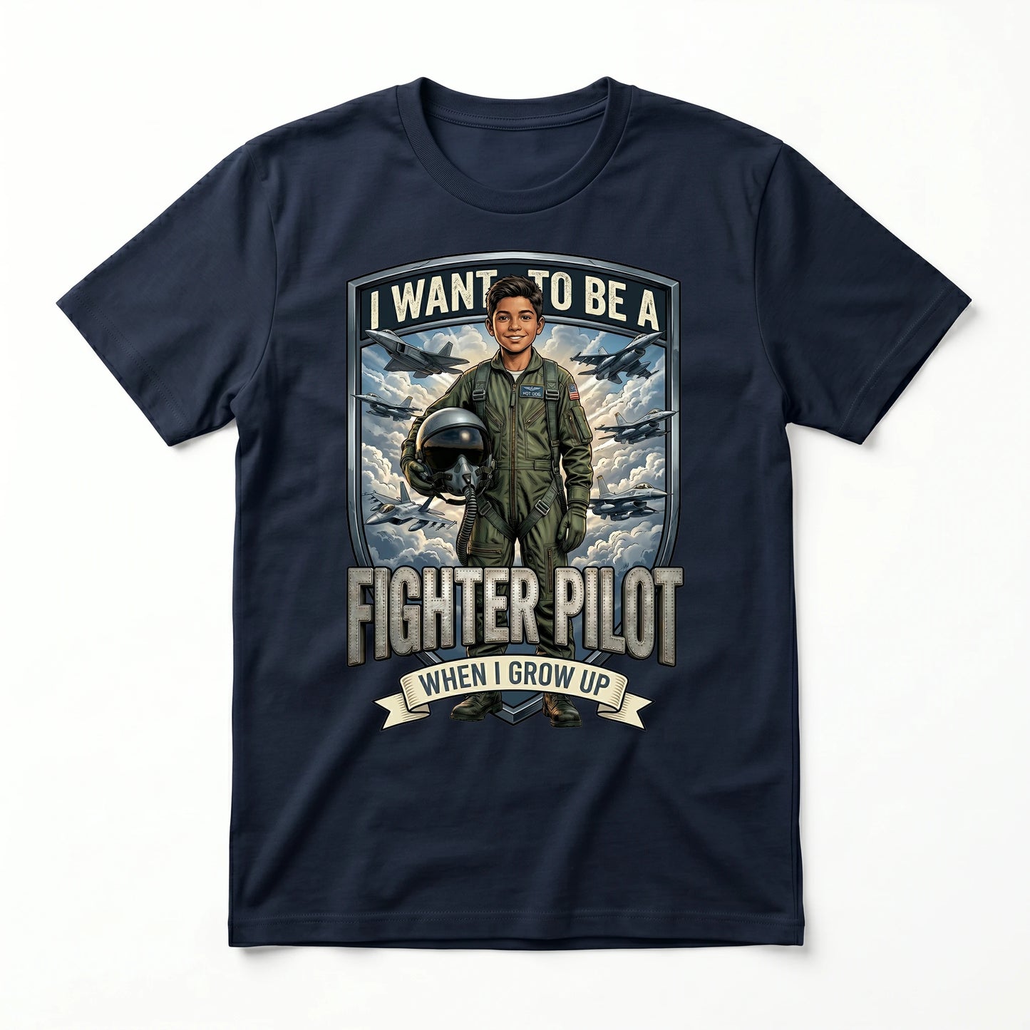 Youth Future Fighter Pilot Tee – Latino Boy