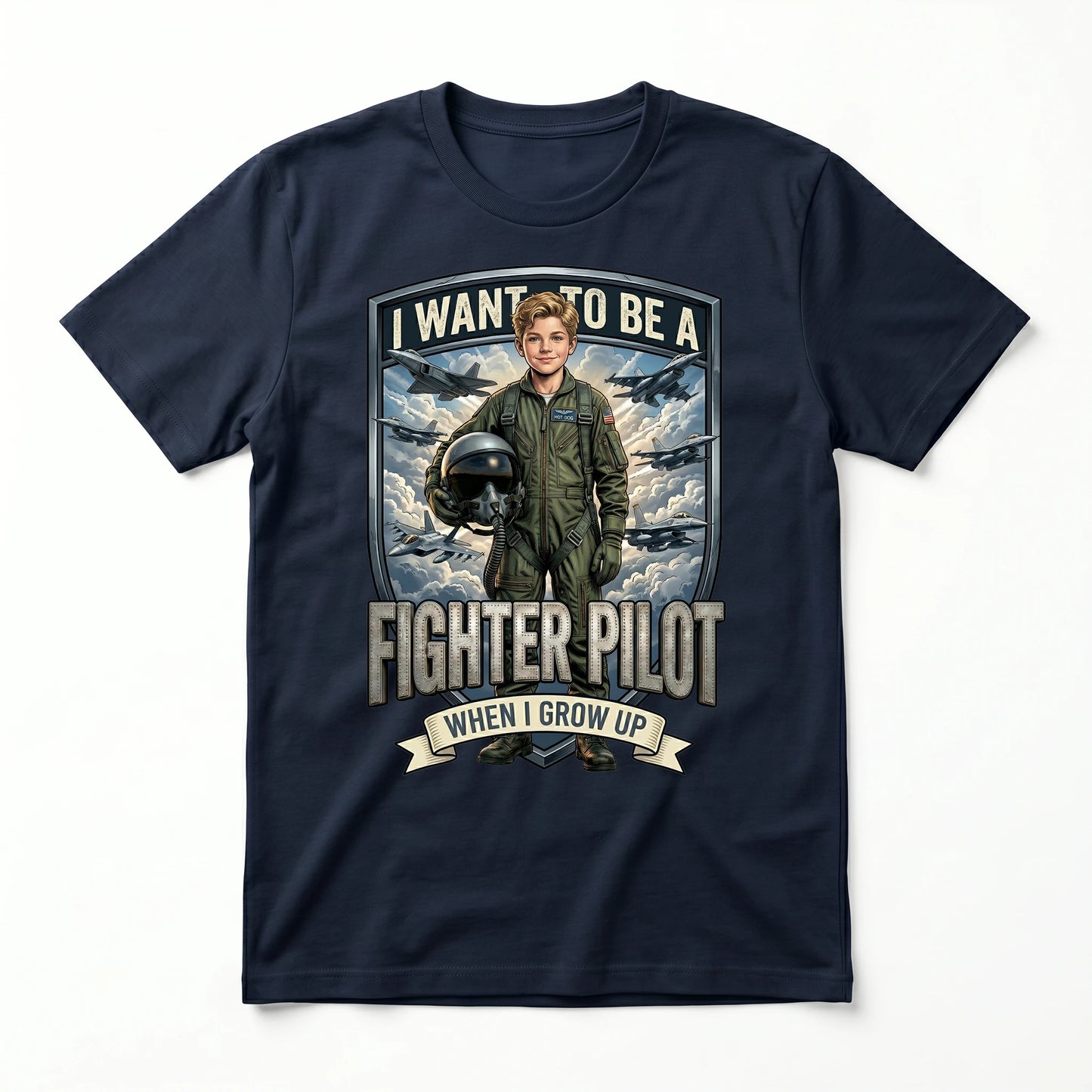 Youth Future Fighter Pilot Tee – White Boy