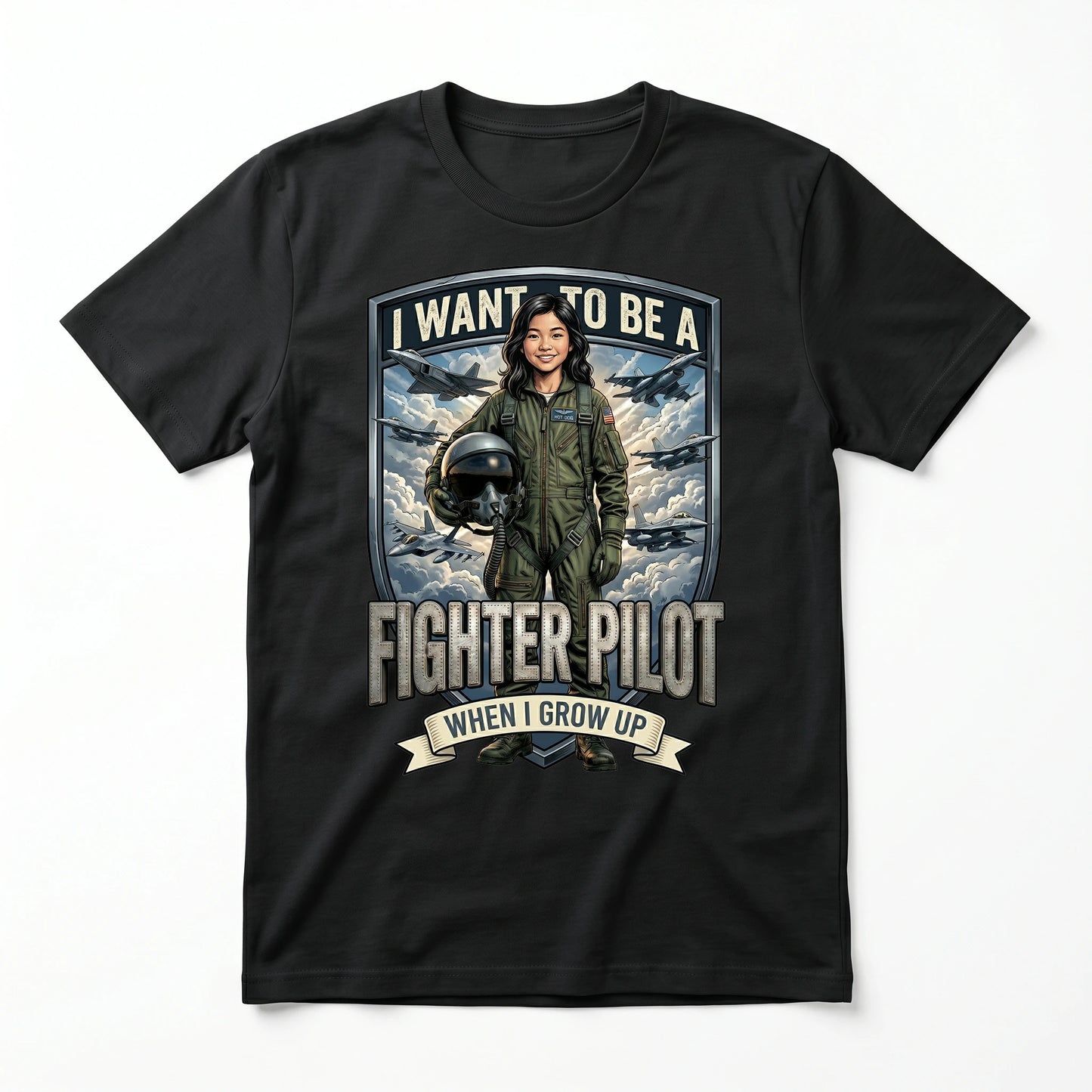 Youth Future Fighter Pilot Tee – Asian Girl