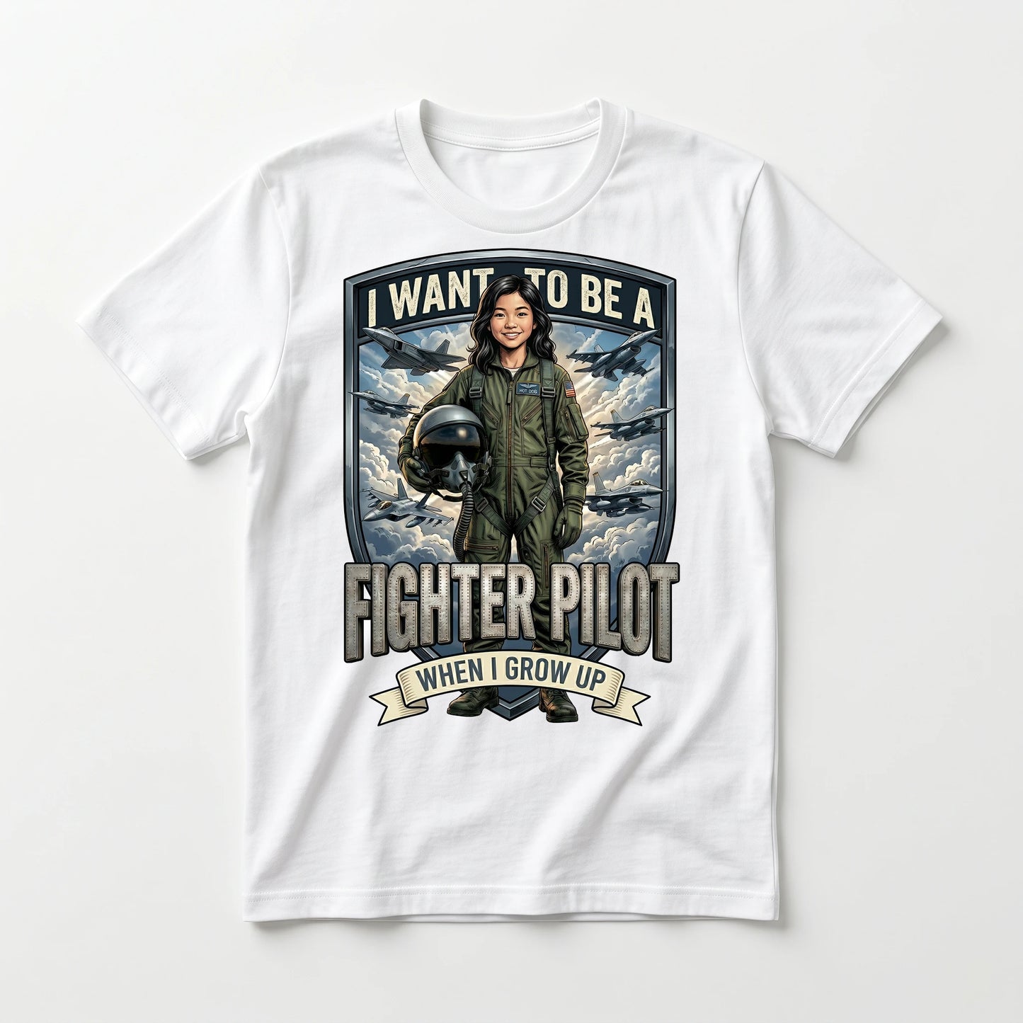 Youth Future Fighter Pilot Tee – Asian Girl