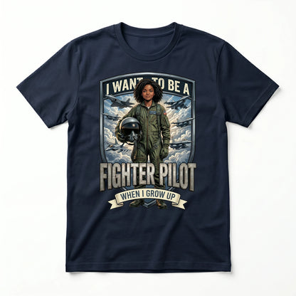 Youth Future Fighter Pilot Tee – Black Girl