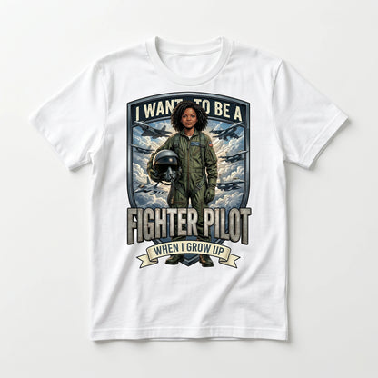 Future Fighter Pilot Tee – Black Girl