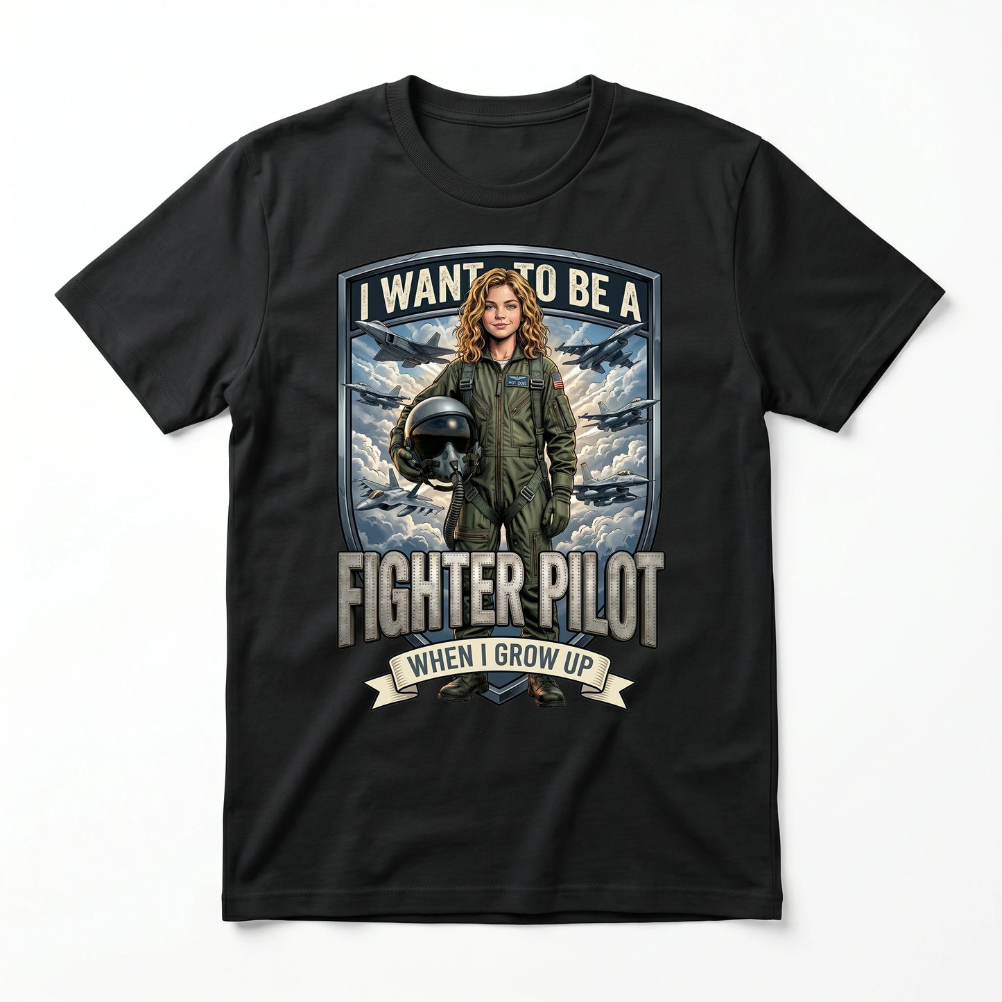 Future Fighter Pilot Tee – White Girl
