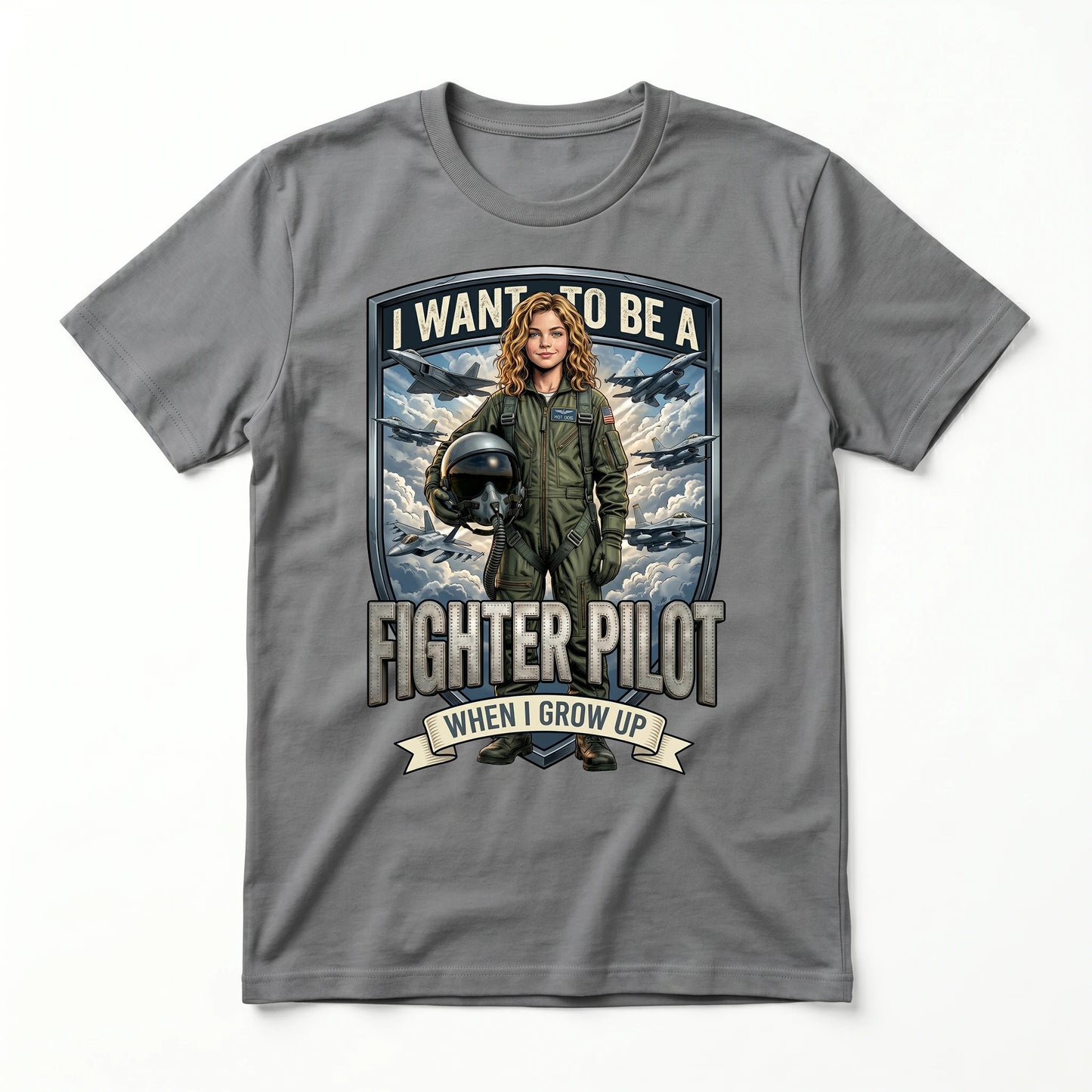 Youth Future Fighter Pilot Tee – White Girl
