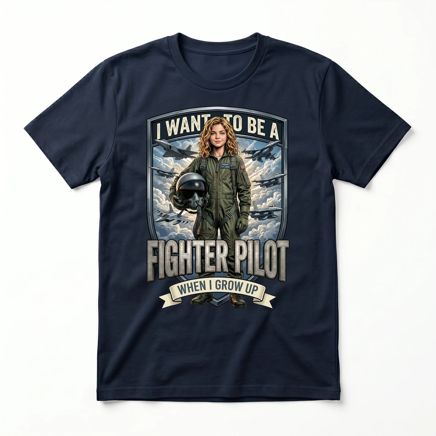 Youth Future Fighter Pilot Tee – White Girl