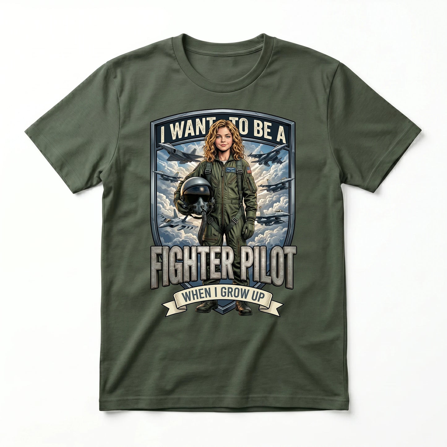Future Fighter Pilot Tee – White Girl