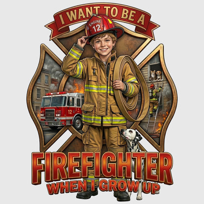 Future Firefighter Tee – White Boy