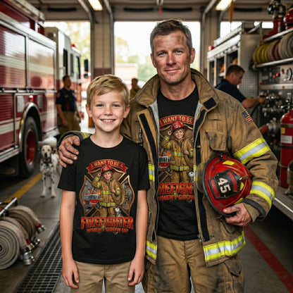 Youth Hopeful Firefighter Tee – White Boy