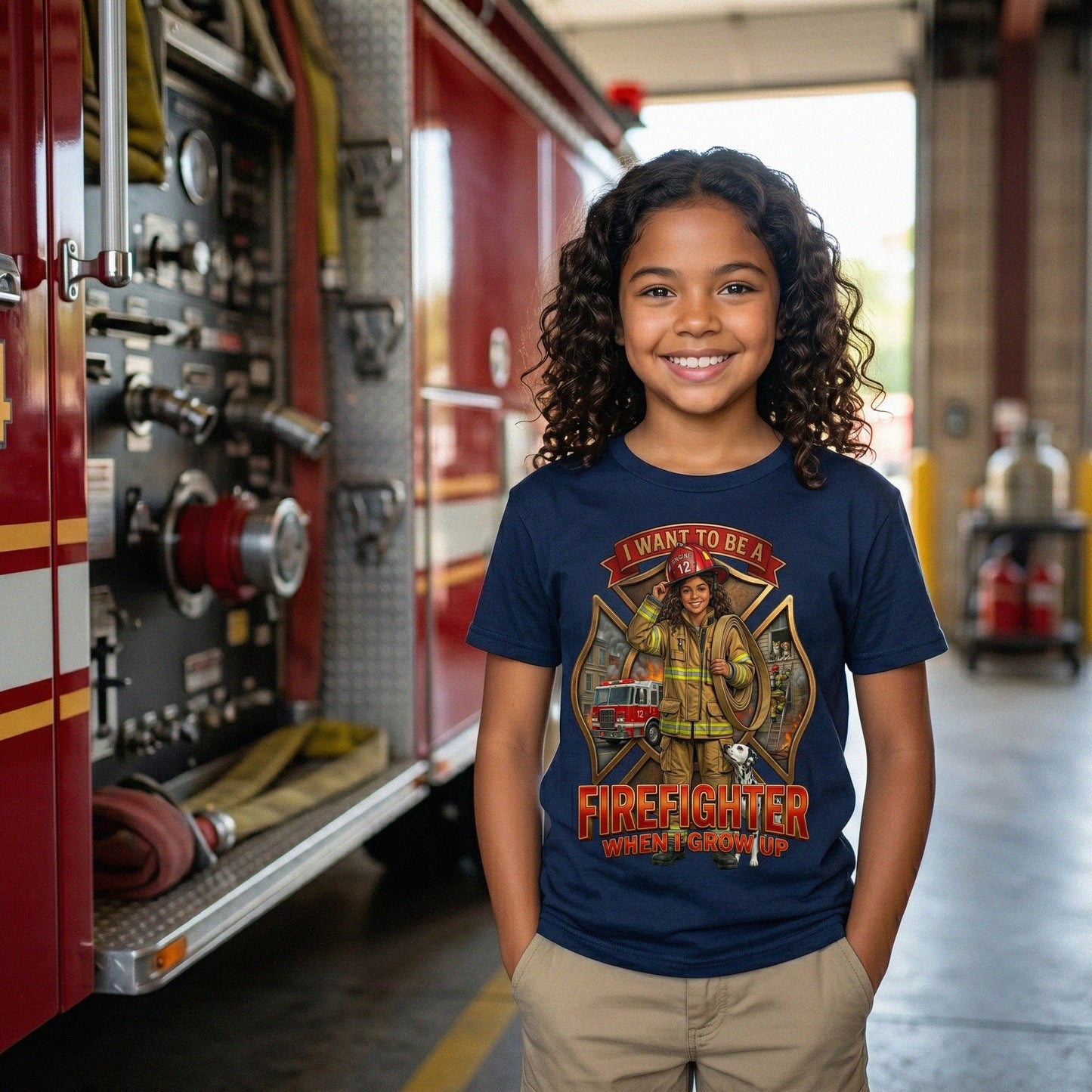 Youth Future Firefighter Tee – Latina Girl