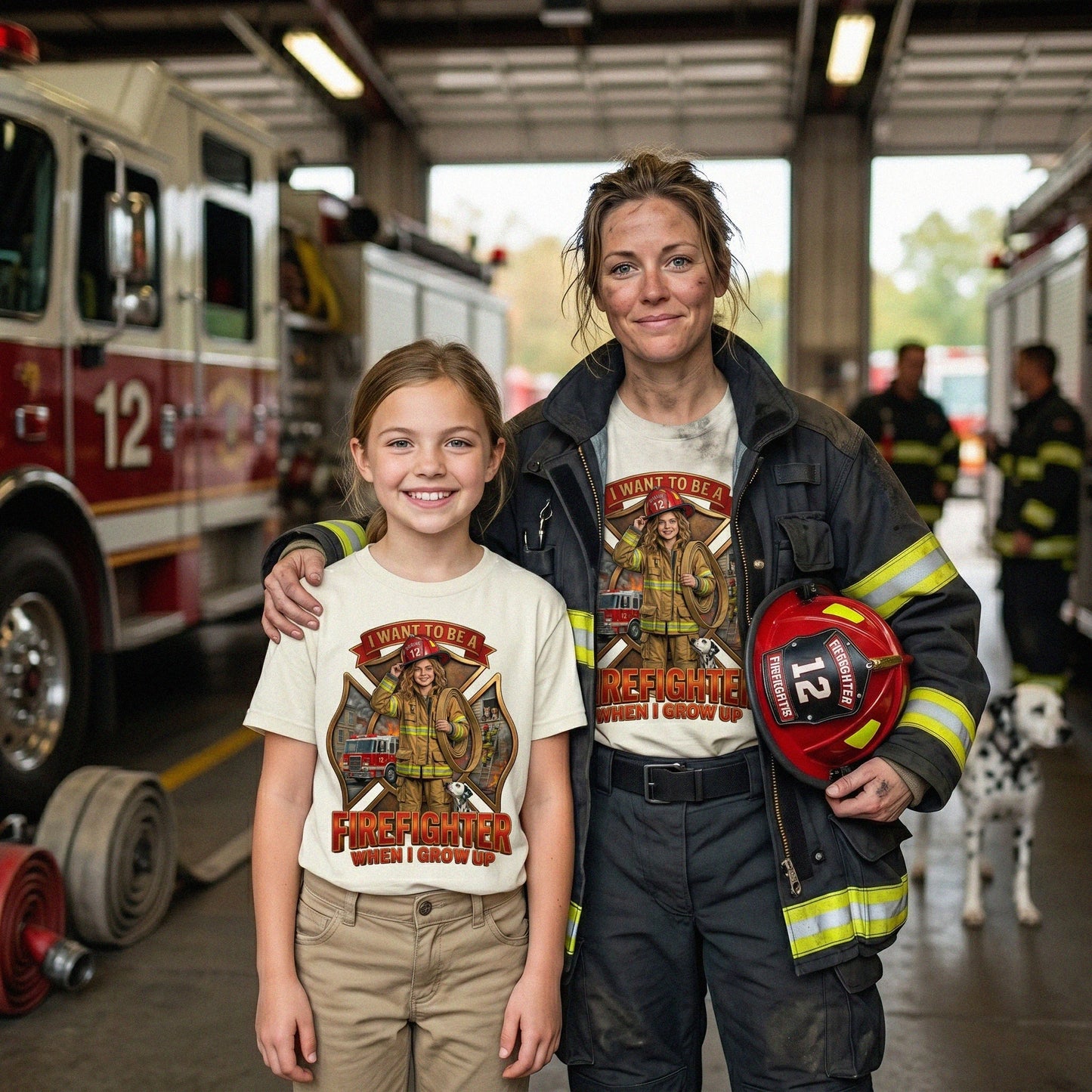 Youth Future Firefighter Tee – White Girl