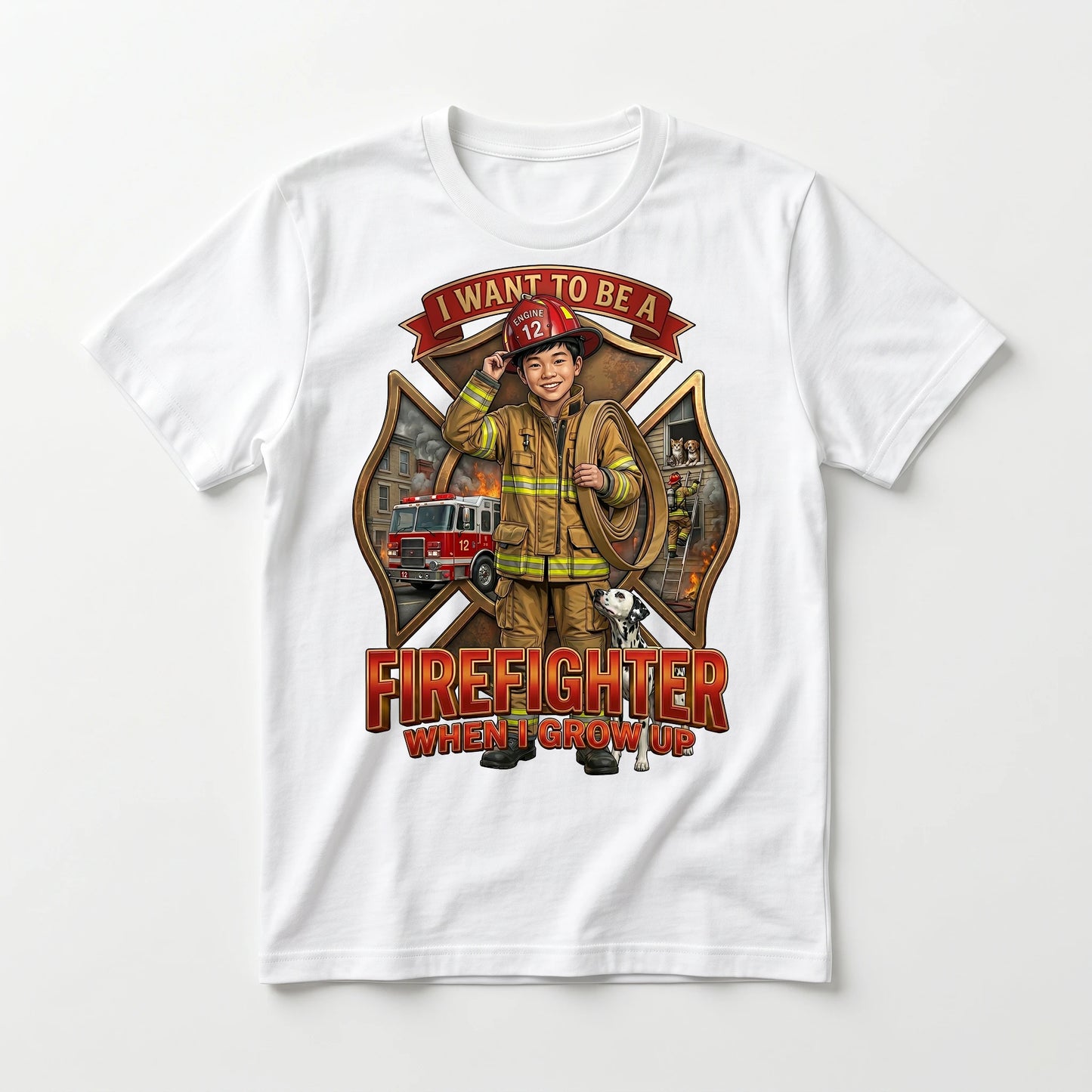 Youth Future Firefighter Tee – Asian Boy