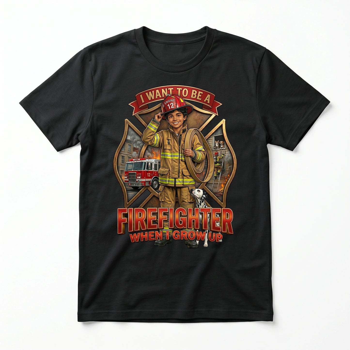 Future Firefighter Tee – Latino Boy