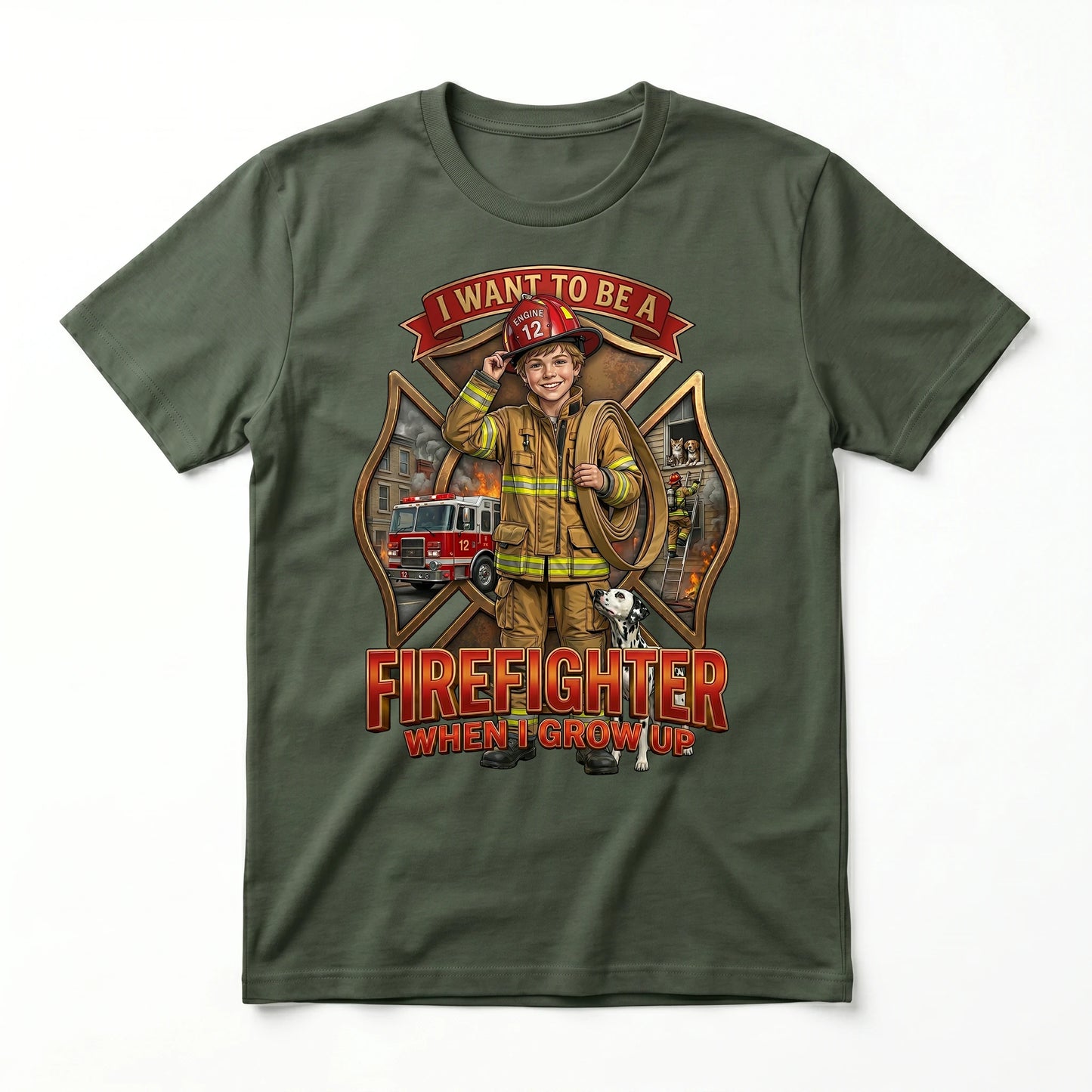 Future Firefighter Tee – White Boy