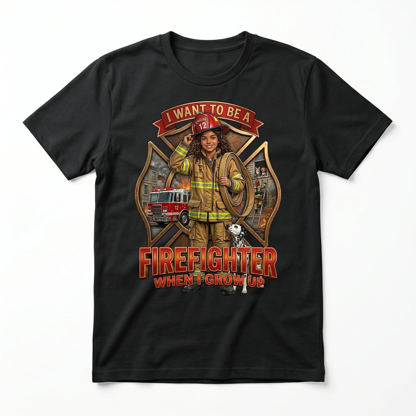 Youth Future Firefighter Tee – Latina Girl