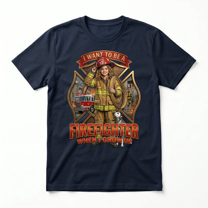 Youth Future Firefighter Tee – White Girl